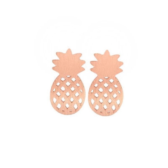 Jewelry - Rose Gold Pineapple Earrings